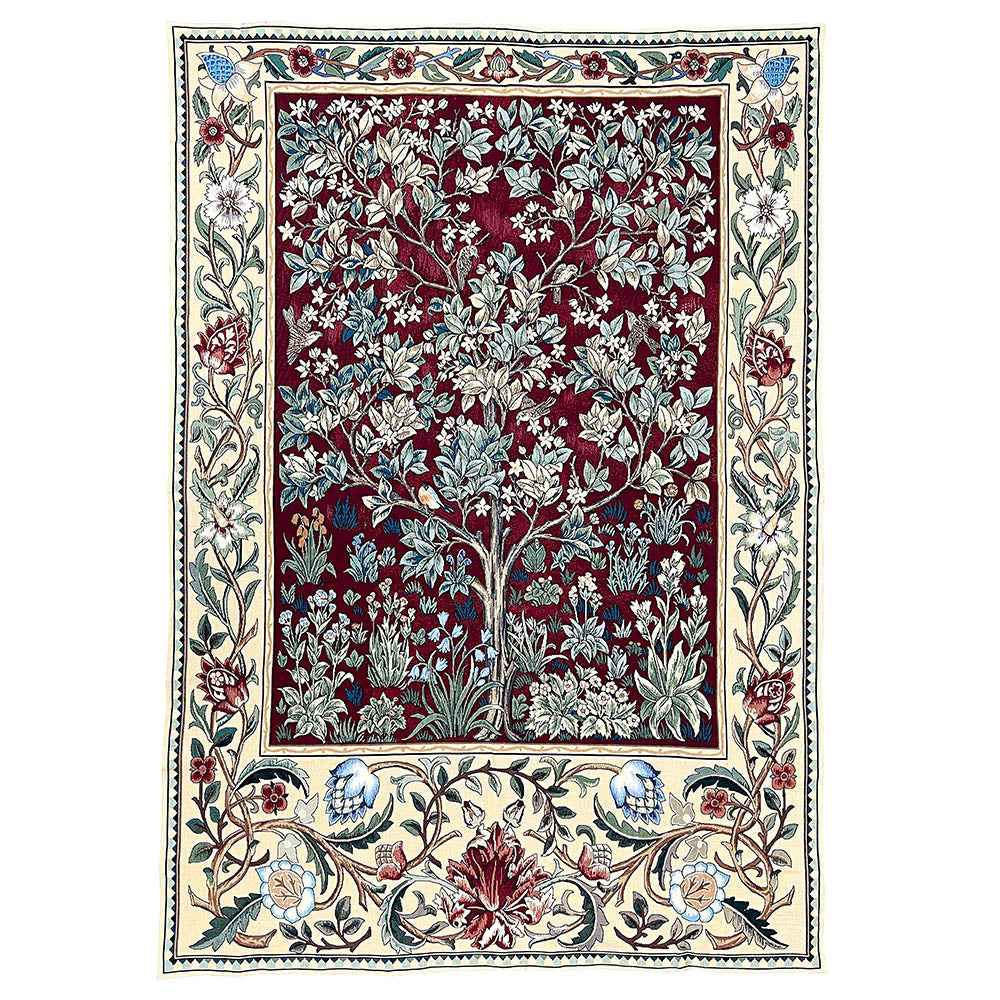 William Morris Tree of Life Red - Wall Hanging in 3 sizes